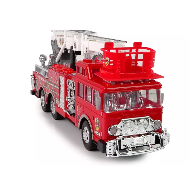 LEAN TOYS Ferngesteuerte Feuerwache mit Gaspedal und Bremse, Fernsteuerung, Sound