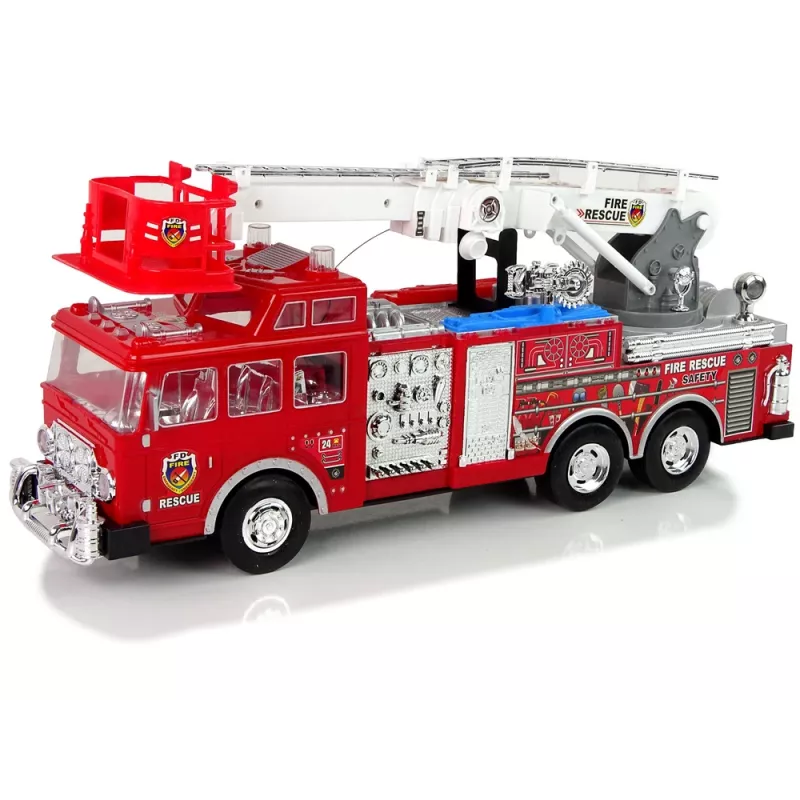LEAN TOYS Ferngesteuerte Feuerwache mit Gaspedal und Bremse, Fernsteuerung, Sound