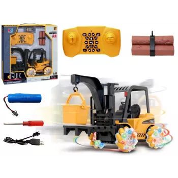 LEAN TOYS ferngesteuerter Gabelstapler 360-Grad-Drehung leuchtende Räder