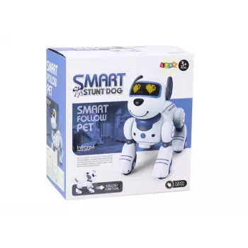 LEAN TOYS Ferngesteuerter interaktiver Roboterhund – Tanzen, Singen, programmierbare Befehle, Blau | DistriNode SA
