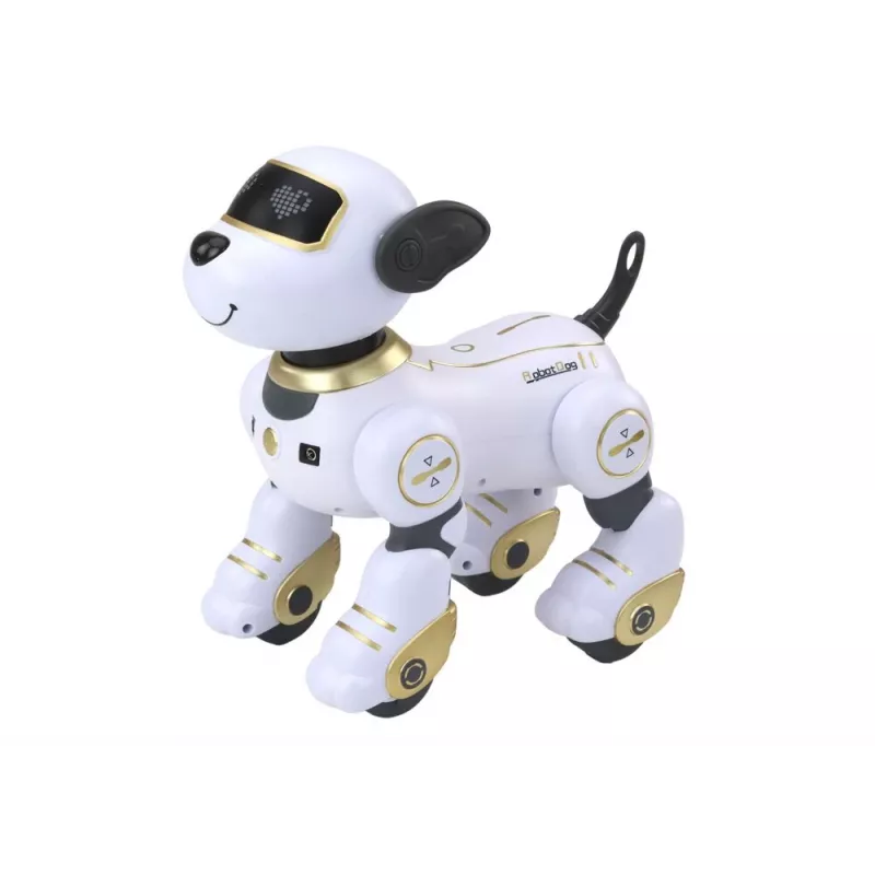 LEAN TOYS ferngesteuerter interaktiver Roboterhund – Gold, tanzend, programmierbar, wiederaufladbar