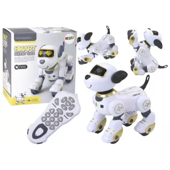 LEAN TOYS ferngesteuerter interaktiver Roboterhund – Gold, tanzend, programmierbar, wiederaufladbar