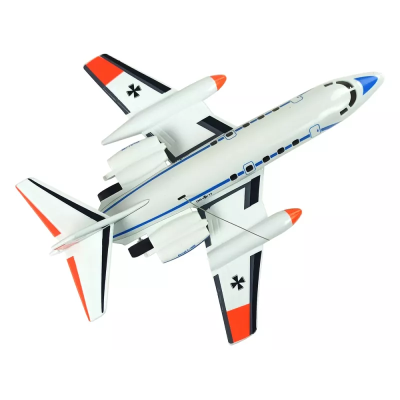 LEAN TOYS ferngesteuertes Passagierflugzeug mit LED-Leuchten 40 MHz Pilot