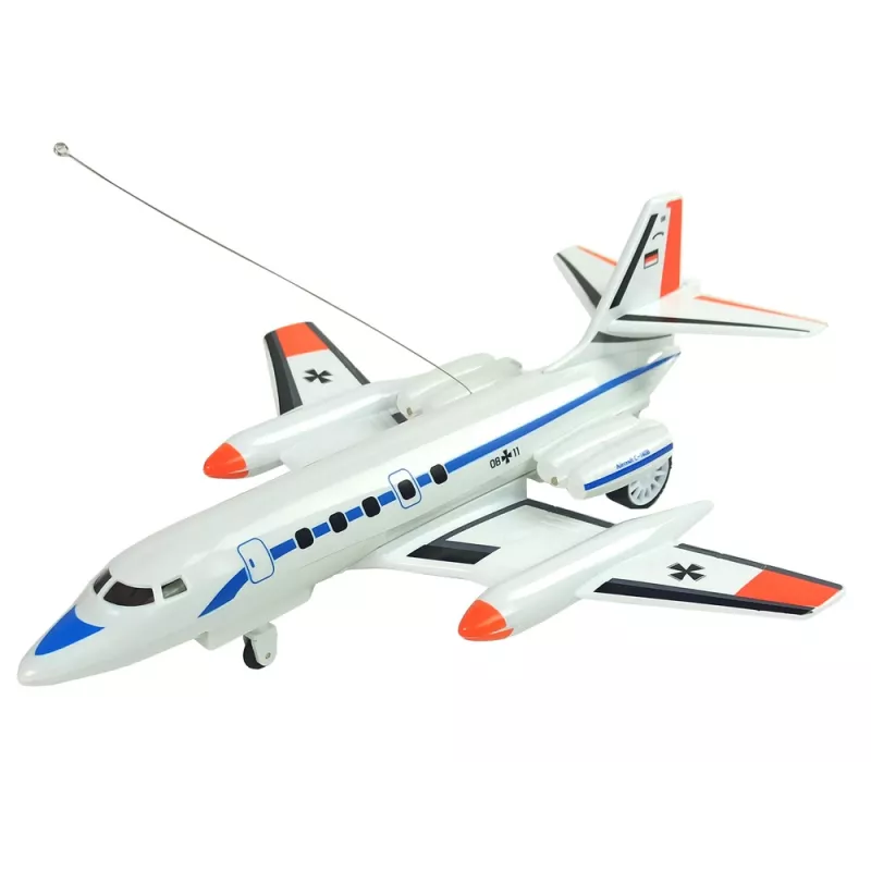 LEAN TOYS ferngesteuertes Passagierflugzeug mit LED-Leuchten 40 MHz Pilot