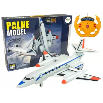 LEAN TOYS ferngesteuertes Passagierflugzeug mit LED-Leuchten 40 MHz Pilot