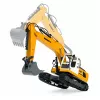 LEAN TOYS ferngesteuerter RC Crawler Bagger mit Licht und Sound Gelb 1:16