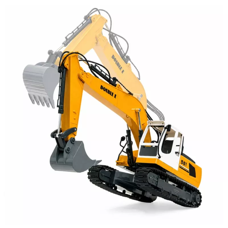 LEAN TOYS ferngesteuerter RC Crawler Bagger mit Licht und Sound Gelb 1:16