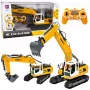LEAN TOYS ferngesteuerter RC Crawler Bagger mit Licht und Sound Gelb 1:16