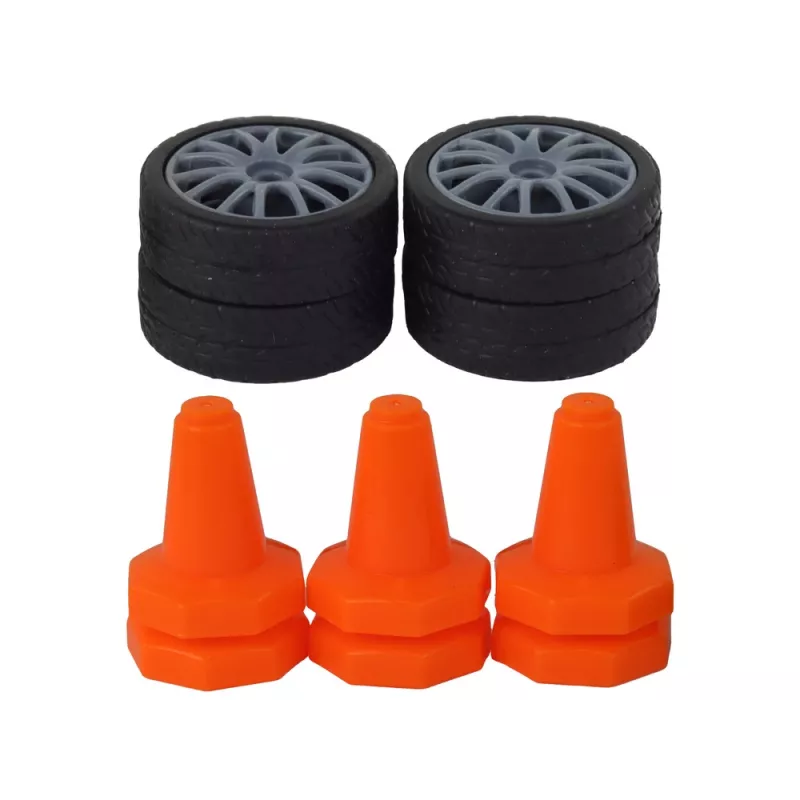 LEAN TOYS ferngesteuerter Sportwagen R/C 1:24 Schwarz, austauschbare Räder
