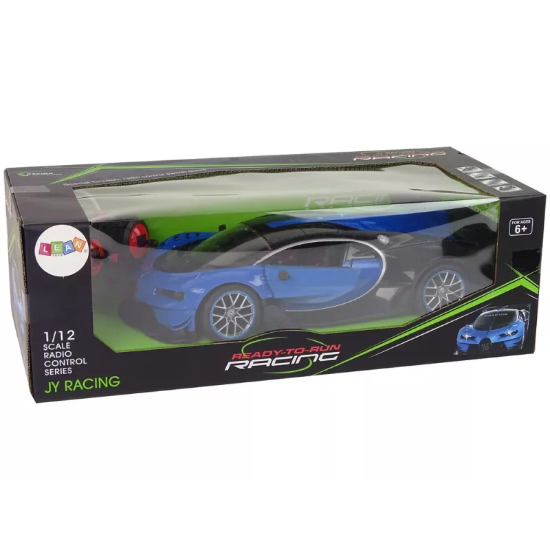 LEAN TOYS ferngesteuerter Sportwagen mit LED-Frontscheinwerfern und R/C-Fernbedienung
