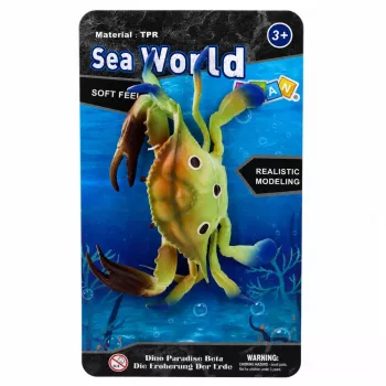 LEAN TOYS Gummikrabbe Figur dehnbar realistisch Meerestier 19cm