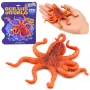LEAN TOYS Gummi-Oktopus-Figur dehnbar realistisches Meerestier 12cm