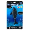 LEAN TOYS Gummi-Delfin Figur, weich und realistisch, TPR, dunkelgrau, 17,5 cm