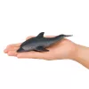 LEAN TOYS Gummi-Delfin Figur, weich und realistisch, TPR, dunkelgrau, 17,5 cm
