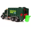 LEAN TOYS Müllwagen mit Behältern Dunkelgrün mit Geräuschen und Licht