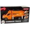 LEAN TOYS Müllwagen mit Reibungsantrieb und Soundeffekten Orange