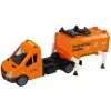 LEAN TOYS Müllwagen mit Reibungsantrieb und Soundeffekten Orange