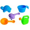 LEAN TOYS Sandkastentisch mit Förmchen, Schaufel, Rechen und Wolke - Mehrfarbig