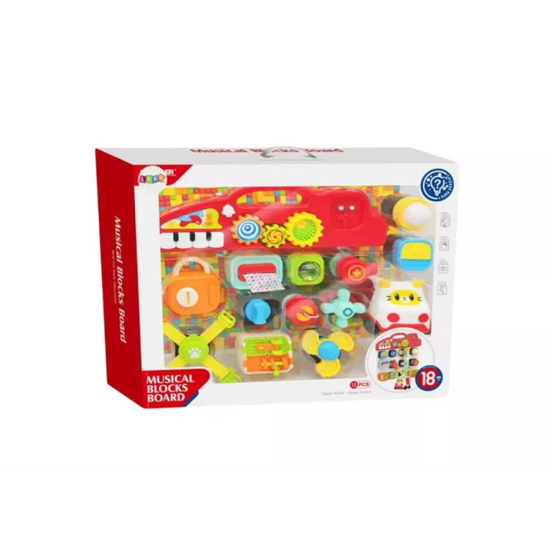 LEAN TOYS Sensorik-Board für Kinder, Lernpaneel, interaktives Klavier