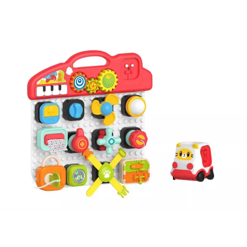 LEAN TOYS Sensorik-Board für Kinder, Lernpaneel, interaktives Klavier