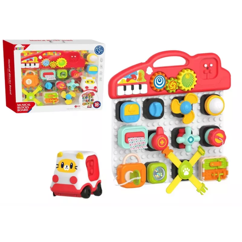 LEAN TOYS Sensorik-Board für Kinder, Lernpaneel, interaktives Klavier