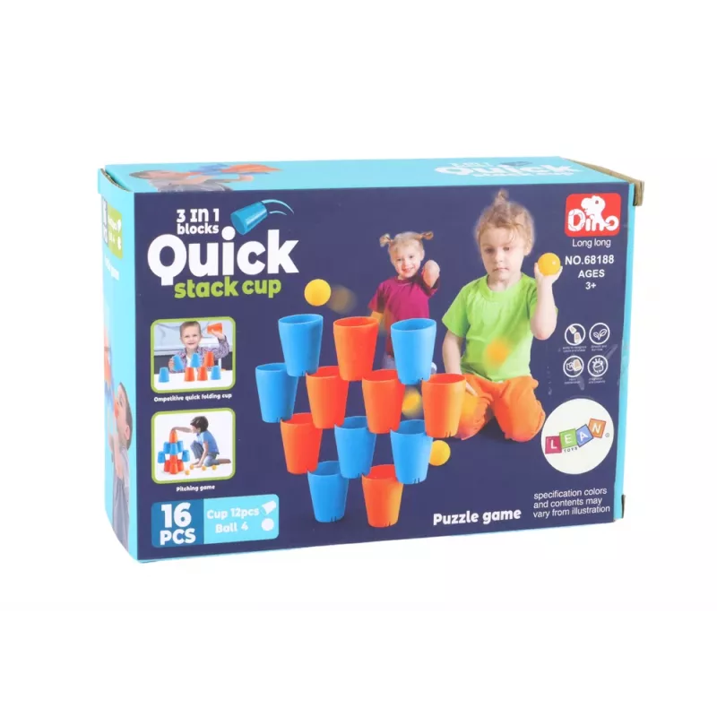 LEAN TOYS Sensorisch speziell entwickelter Becherboden für Spielbecher 3in1 kreatives 16-teiliges Puzzle