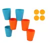 LEAN TOYS Sensorisch speziell entwickelter Becherboden für Spielbecher 3in1 kreatives 16-teiliges Puzzle