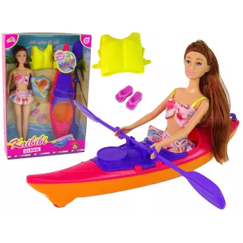 LEAN TOYS Set Puppenzubehör Kayak Pink