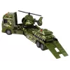 LEAN TOYS Set Militärpanzer Reibungsantrieb Hubschrauber LKW