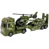 LEAN TOYS Set Militärpanzer Reibungsantrieb Hubschrauber LKW