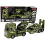 LEAN TOYS Set Militärpanzer Reibungsantrieb Hubschrauber LKW