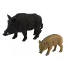 LEAN TOYS Set aus 2 Wildschwein mit Jungtier Figuren Serie Waldtiere