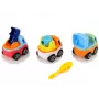 LEAN TOYS Set of 3 Construction Cars for Disassembly + Screwdriver Concrete Mixer Crane Tipper