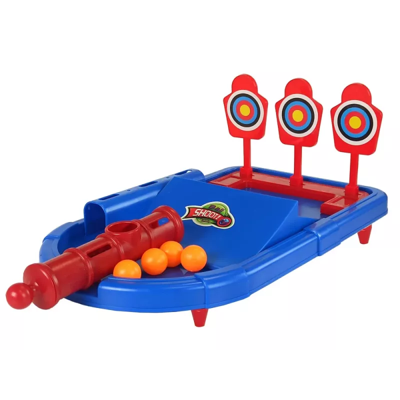 LEAN TOYS 4-in-1 Arcade-Spiele-Set Basketball Football Shield Bowling Dart