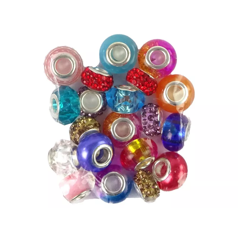 LEAN TOYS Set Armbänder, Ketten und bunte Schmuckperlen