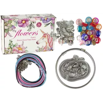 LEAN TOYS Set Armbänder, Ketten und bunte Schmuckperlen