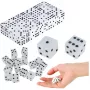 LEAN TOYS Set of Classic Dice 1-6 White 100pcs