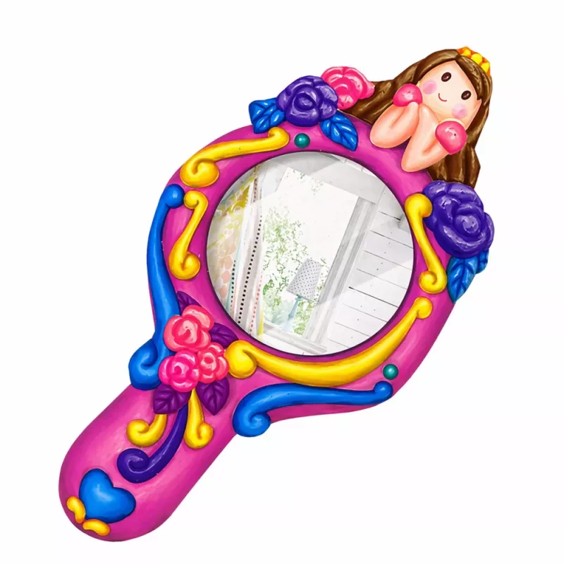 LEAN TOYS Set Kreative Kunststoff-Spiegelformen Gipsfarben