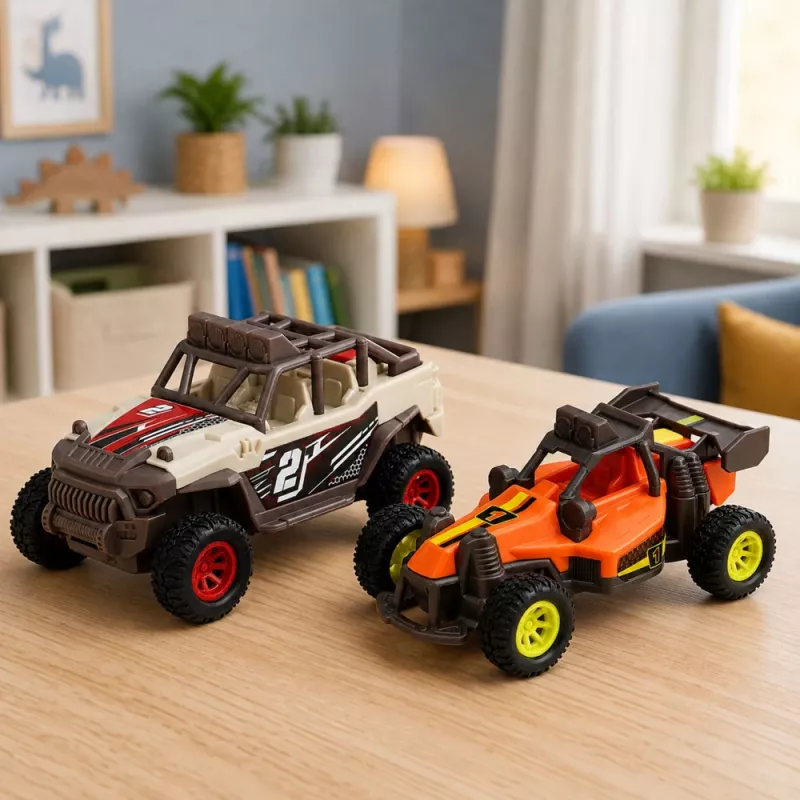 LEAN TOYS Set aus Geländewagen mit Licht und Sound, 2 Stück