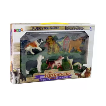 LEAN TOYS Set Hunde Figuren Hunderassen 6 Elemente
