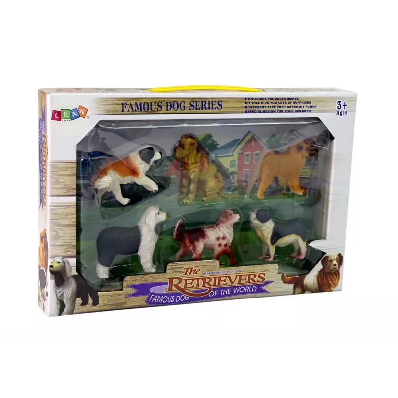 LEAN TOYS Set Hunde Figuren Hunderassen 6 Elemente