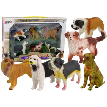 LEAN TOYS Set Hunde Figuren Hunderassen 6 Elemente
