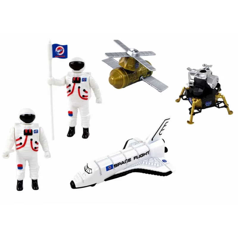 LEAN TOYS Figuren-Set Space Truck Rocket 15-tlg.