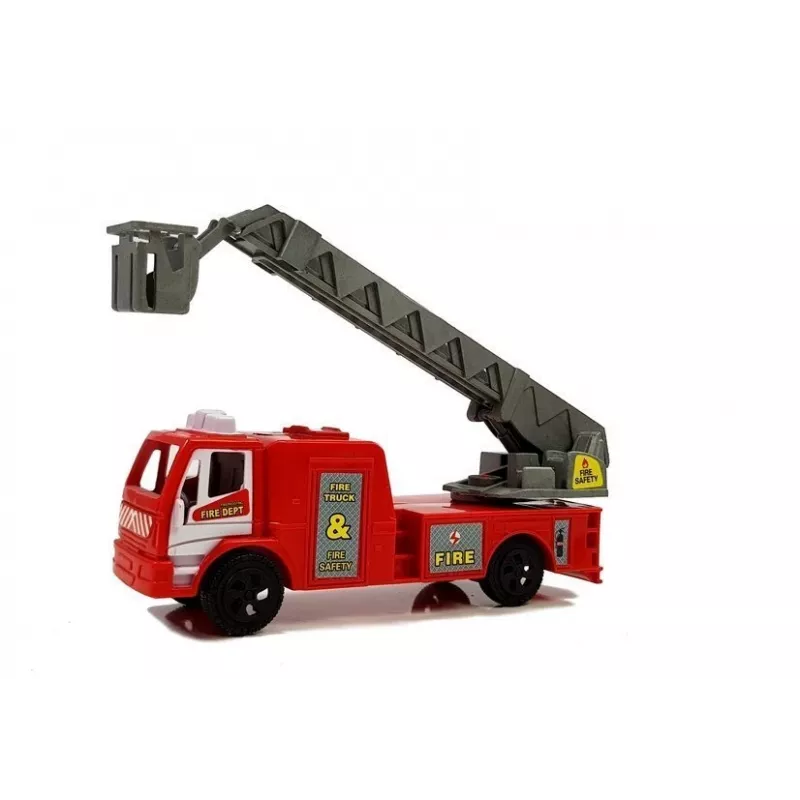LEAN TOYS Set Feuerwehrfahrzeuge Hubschrauber Motor Licht Geräusche