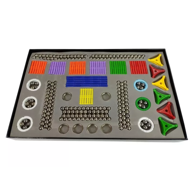 LEAN TOYS Set Magnastix Magnetbausteine 560 + Board