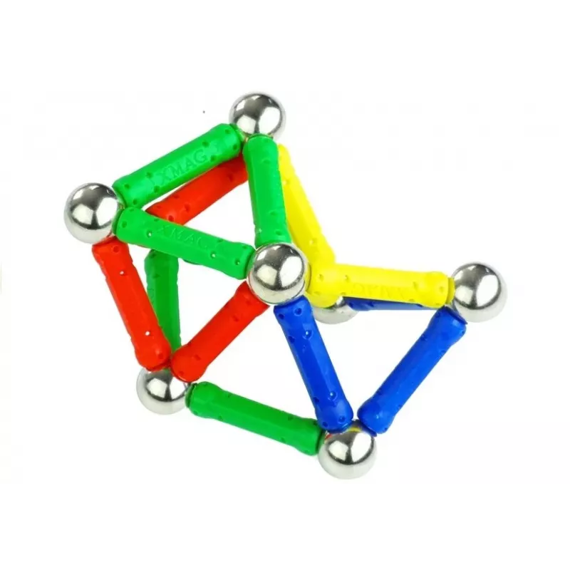 LEAN TOYS Set Magnastix Magnetbausteine 560 + Board