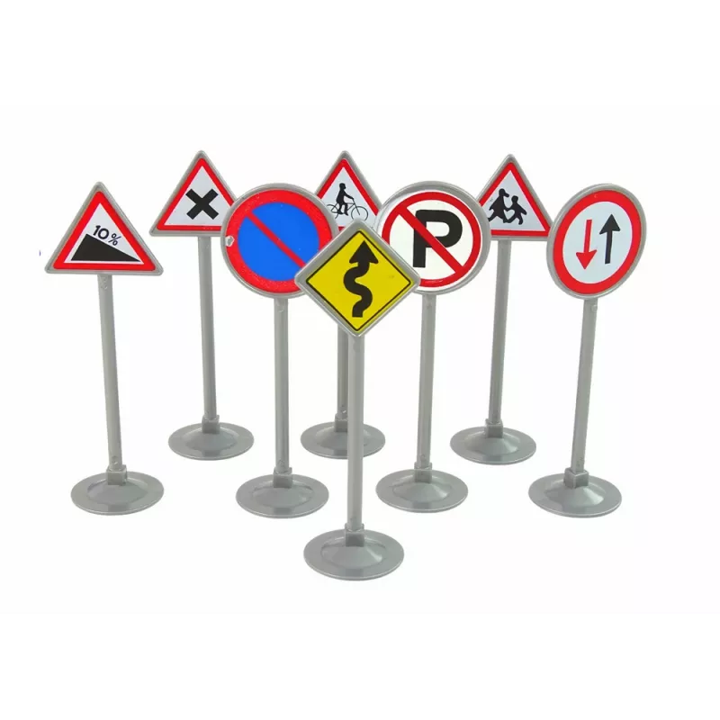 LEAN TOYS Set of Road Signs Lights Sounds 23 cm
