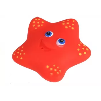 LEAN TOYS Set Meerestiere zum Baden, Gummi-Fisch-Sieb, 12 Teile