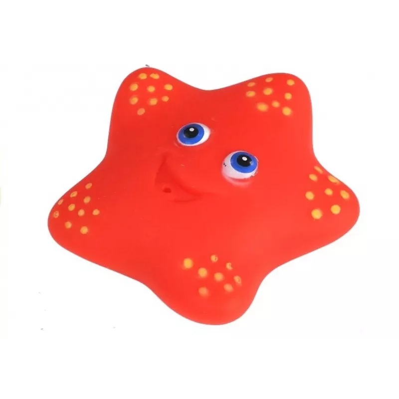LEAN TOYS Set Meerestiere zum Baden, Gummi-Fisch-Sieb, 12 Teile
