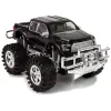 LEAN TOYS Fahrzeugset Schwarzer Monster Truck Weißer Caravan 58 cm